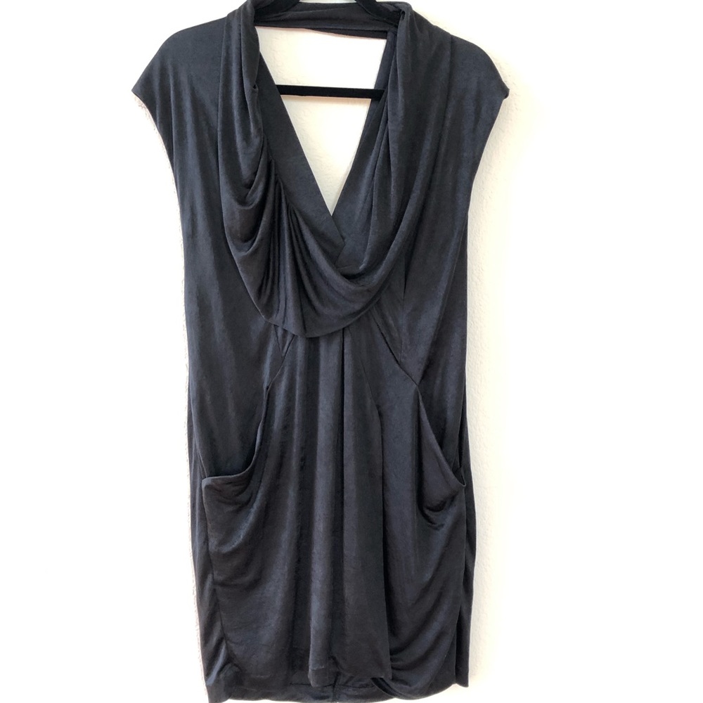 BCBG MAXAZRIA  black dress with beautiful draping